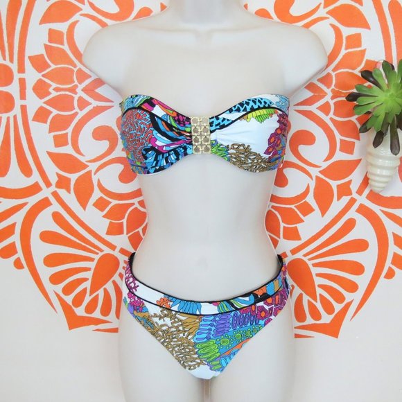 Trina Turk Other - Trina Turk Colorful Strapless Bikini Set